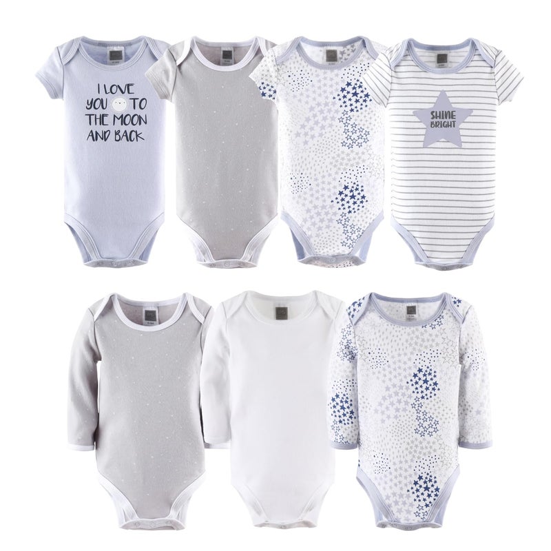 The Peanut Shell The Peanutshell Baby Layette Gift Set for Baby Boys or Girls - 23 Piece New Born Unisex Gift Set, Clothes & Newborn Essentials Must Haves - Clothes 0-3 Months - Blue & Grey - Image 3